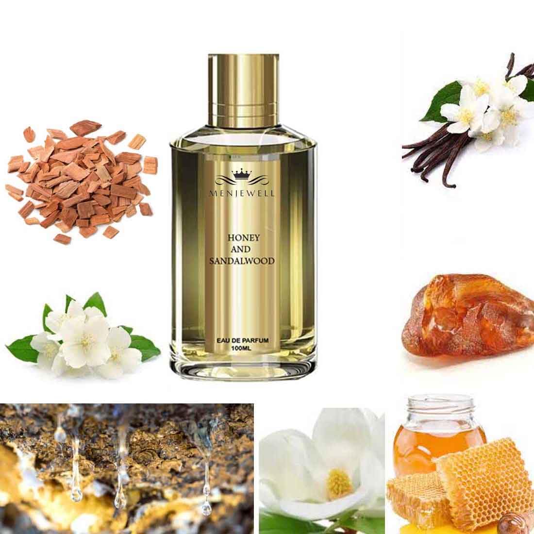 Menjewell Honey And Sandalwood Eau De Parfum 100ml 3.4 Fl.oz. Men Fragrance | Long Lasting - Image 4