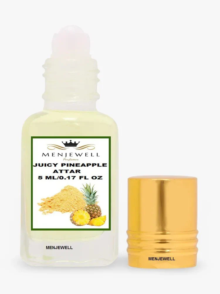 Menjewell Juicy Pineapple Attar Perfume 5ml 0.17 Fl.oz. Unisex Fragrance | Long Lasting | Alcohol Free - Image 2