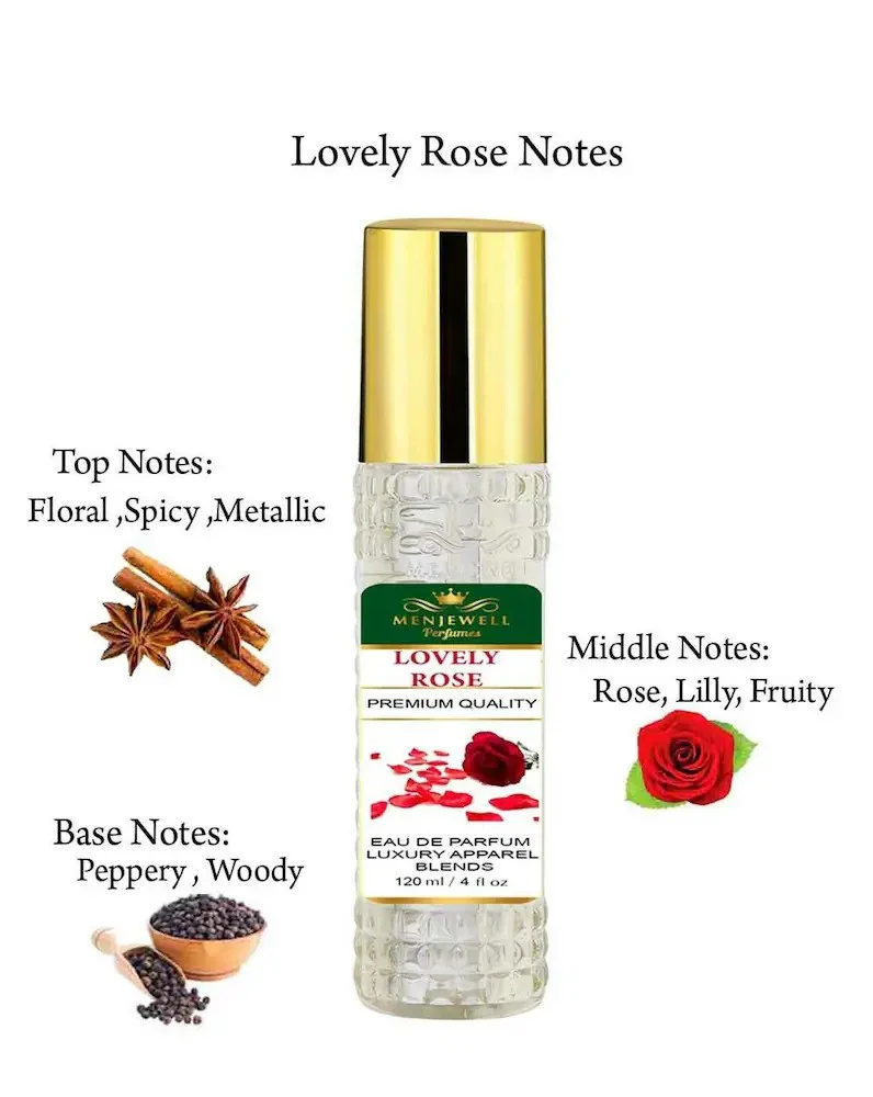 Menjewell Lovely Rose Apparel/fabric Eau De Parfum 120ml 4.0 Fl.oz. Women Fragrance | Long Lasting - Image 3