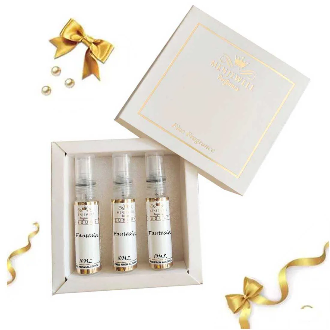 Menjewell Luxury Fantasia Perfumes 3x 0.3 Fl.oz. Luxury Perfume Gift Set For Wife | Alcohol Free - Image 2