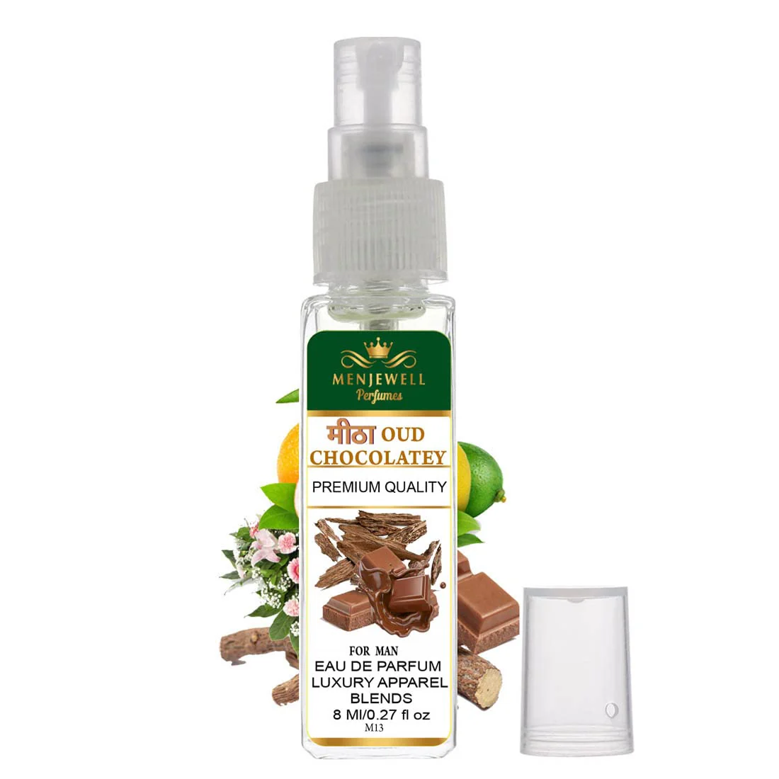Menjewell Meetha Oud Chocolatey Eau De Parfum 0.27 Fl.oz. Each Pack Of 2 | Luxury Apparel Blends | Men Fragrance - Image 3