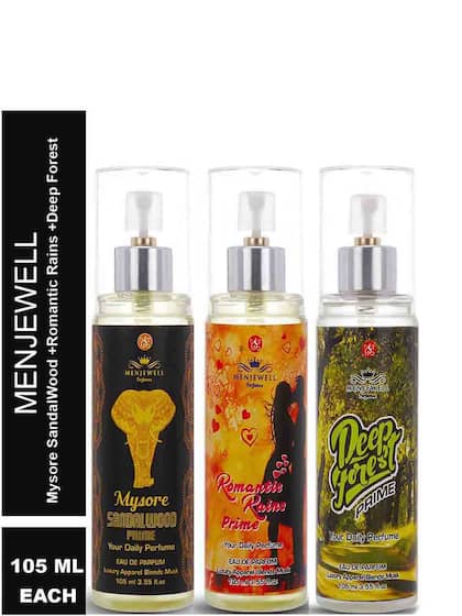 Menjewell Mysore Sandalwood+ Romantic Rains+ Deep Forest Eau De Parfum 105ml 3.5 Fl.oz. Each Pack Of 3 | Women Fragrances | Daily Wear - Image 3