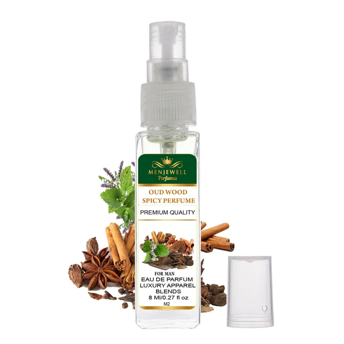 Menjewell Oud Wood Spicy Perfume Eau De Parfum 0.27 Fl.oz. Each Pack Of 2 | Luxury Apparel Blends | Men Fragrance - Image 4