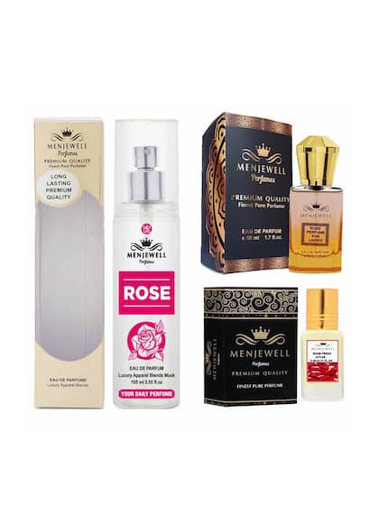 Menjewell Rose EDP 3.5 Fl.oz. + Rose Perfume EDP 1.7 Fl.oz. + Rose Fresh Attar 0.17 Fl.oz. Women Fragrance | Long Lasting - Image 3