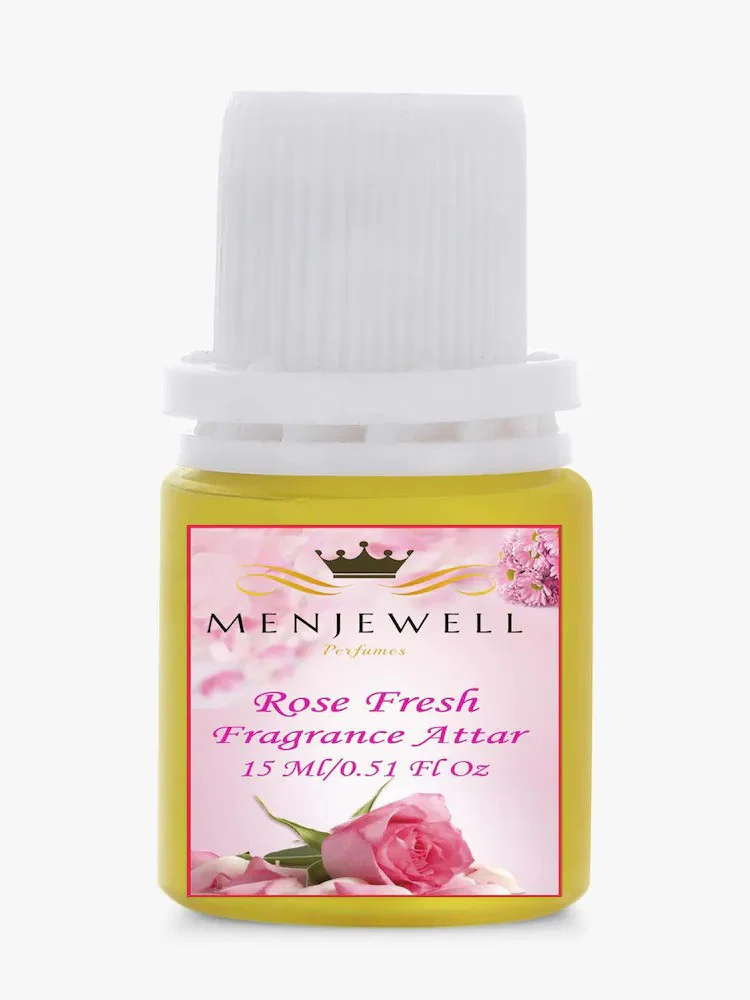 Menjewell Rose Fresh Fragrance Attar Perfume 15ml 0.5 Fl.oz. Unisex Fragrance | Long Lasting - Image 3