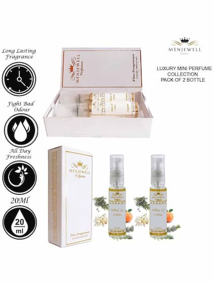 Menjewell Set Of 2 Luxury White 12 Citrus Eau De Parfum 10ml 0.3 Fl.oz. Each | Perfect Gift For Women | Pocket Mini Perfumes - Image 3