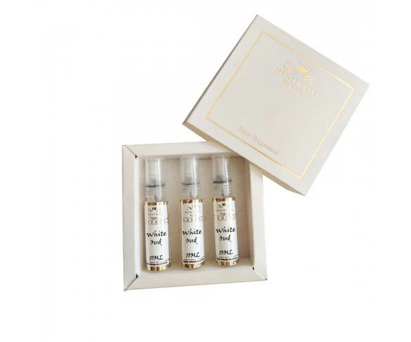 Menjewell White Oudh Perfume Gift Set Eau De Parfum 10ml 0.3 Fl.oz. Each Pack Of 3 | Men Fragrances - Image 2