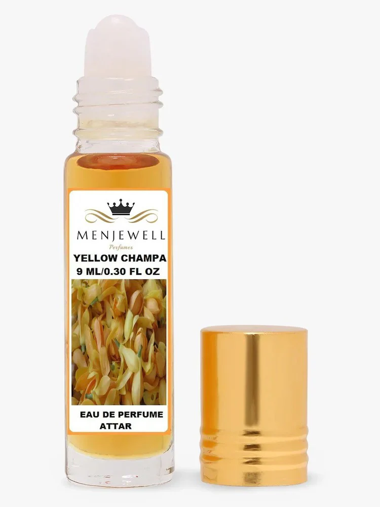 Menjewell Yellow Champa & Heena Mehndi Eau De Perfume Attar 9ml 0.3 Fl.oz. Each Pack Of 2 | Unisex Fragrance | Long Lasting - Image 3