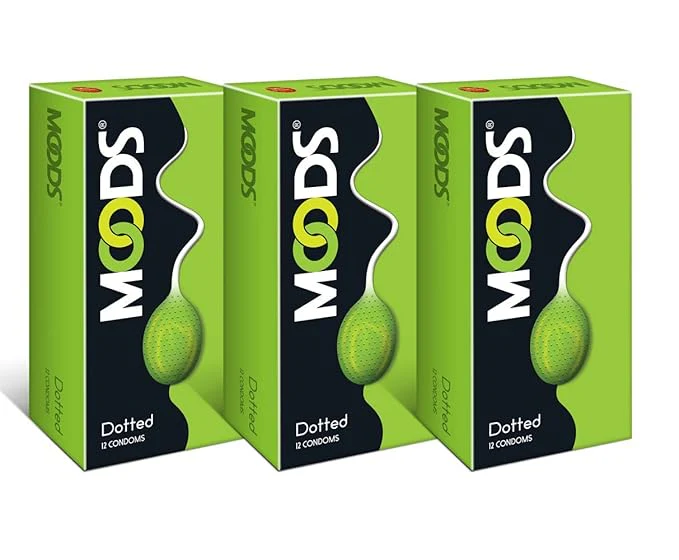 Moods Dotted Condom -12 Count (Pack of 3)