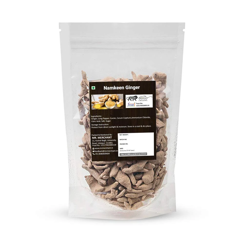 Mr. Merchant Namkeen Ginger 150gm, (Pachak Adrak) | Pouch Pack - Image 2