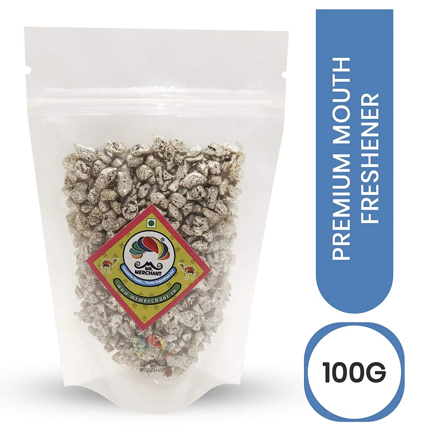 Mr. Merchant Premium Silver Coated Supari 100gm, | Pouch Pack - Image 3