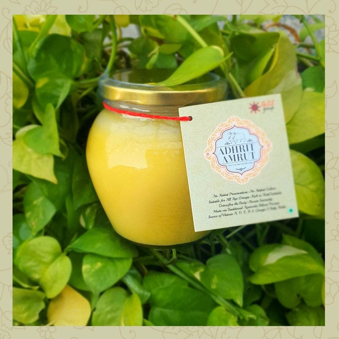 Natural A2 Desi Cow Milk Ghee By Adhrit Amrut | Delicious & Nutritious Healthy Desi Cow Ghee Good For Pulao | (500ml) 16.9 Ounce | Jar Pack - Image 4