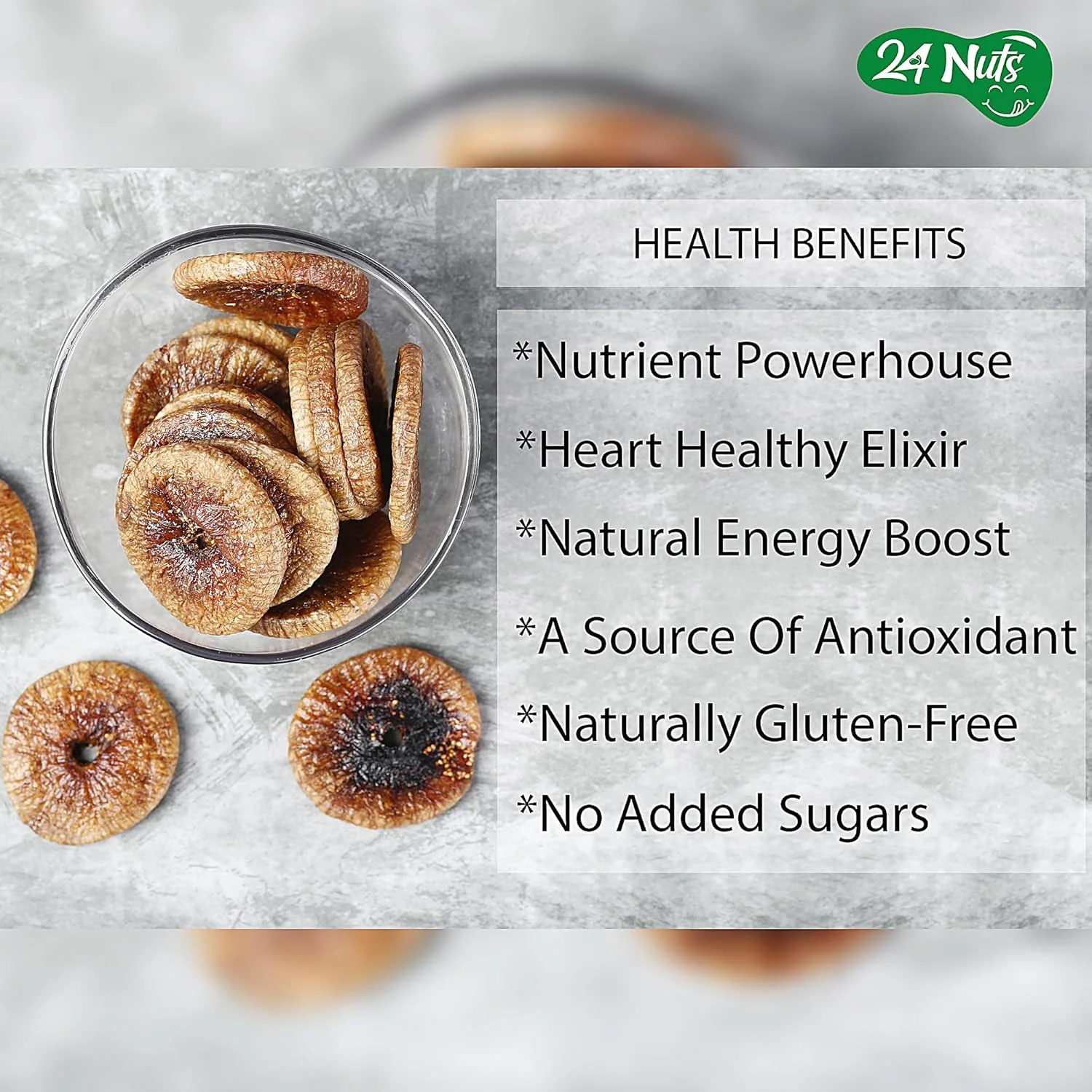 Natural Afghani Royal Jumbo Size Anjeer By 24 Nuts 750gm, (250gm*3) Each | Exclusively Fresh Healthy Special Figs Tin Jar | 26.4 Ounce - Image 2