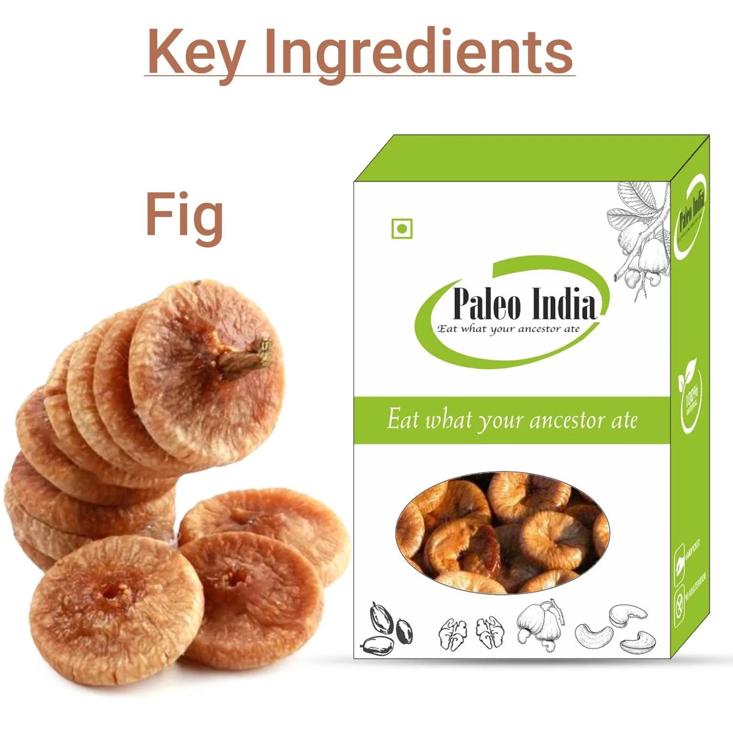 Natural Anjeer Drid Figs By Paleo India 1kg, | Dried Figs Big Size Anjeer Dry Fruits Box | Rich In Dietary Fibre & Immunity Booster | 35.2 Ounce - Image 2