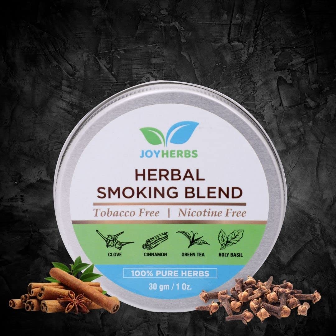 Natural & Ayurvedic Herbal Smoking Blend 1 Pack 1 Oz/ 30g Can With Wooden Steel Pipe | Helps To Quit Smoking - Tobacco-Free & Nicotine-Free Smoking Mixture - Image 4