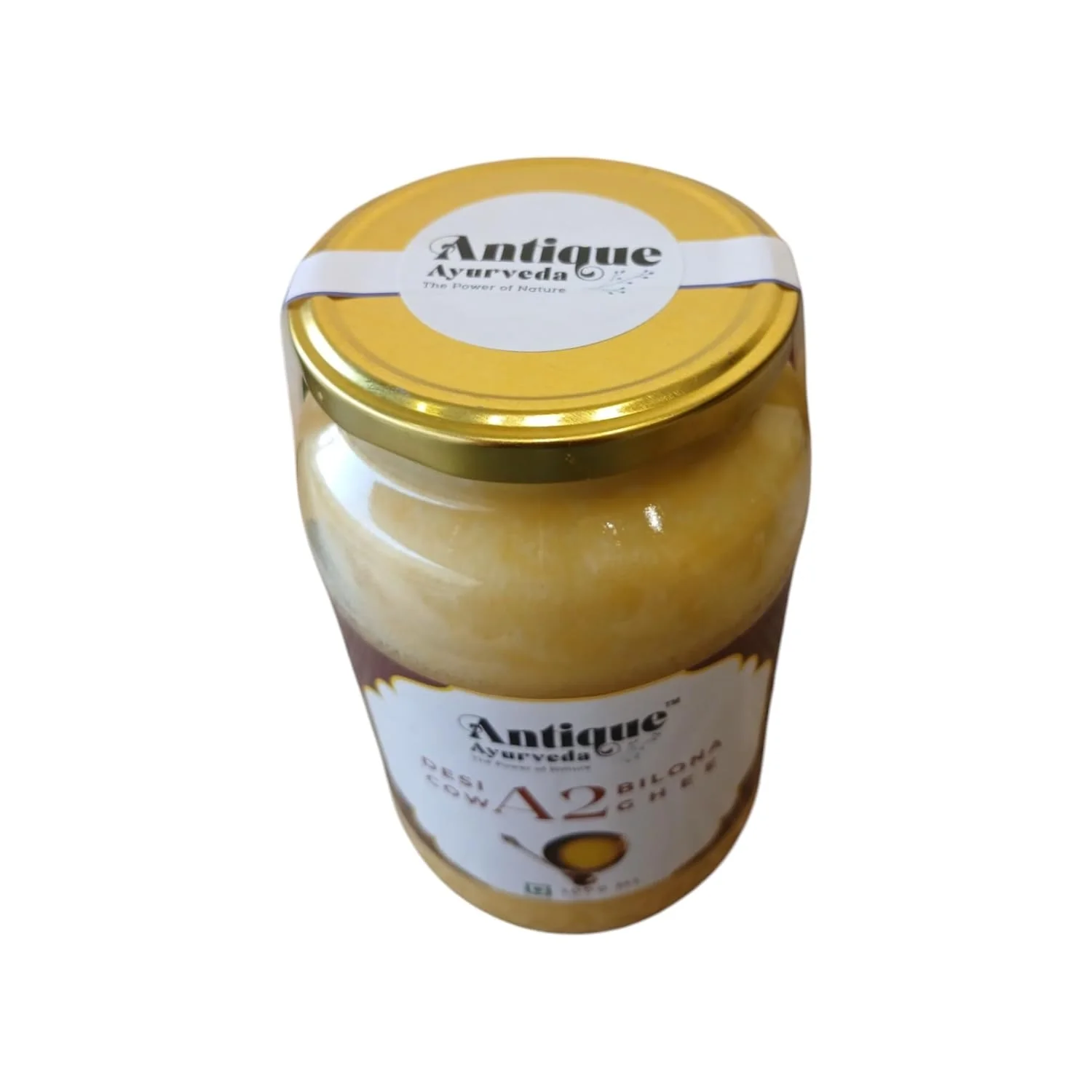 Natural Desi Cow A2 Bilona Ghee By Antique Ayurveda | Traditional Hand-Churned Desi Cow’S Ghee Support Healthy Skin & Hair | (1 Litre) 33.8 Ounce | Jar Pack - Image 4