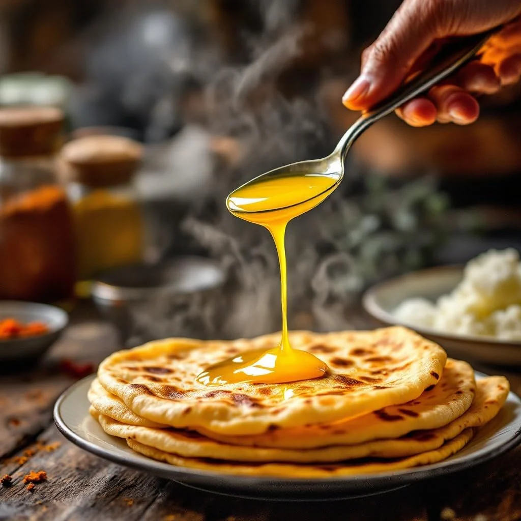Natural Premium A2 Gir Cow Bilona Ghee With Wooden Spoon By Frilzon | Traditional Bilona Method, Cultured Danedar Desi Homemade Ghee | (1 Litr) 33.8 Ounce | Jar Pack - Image 4