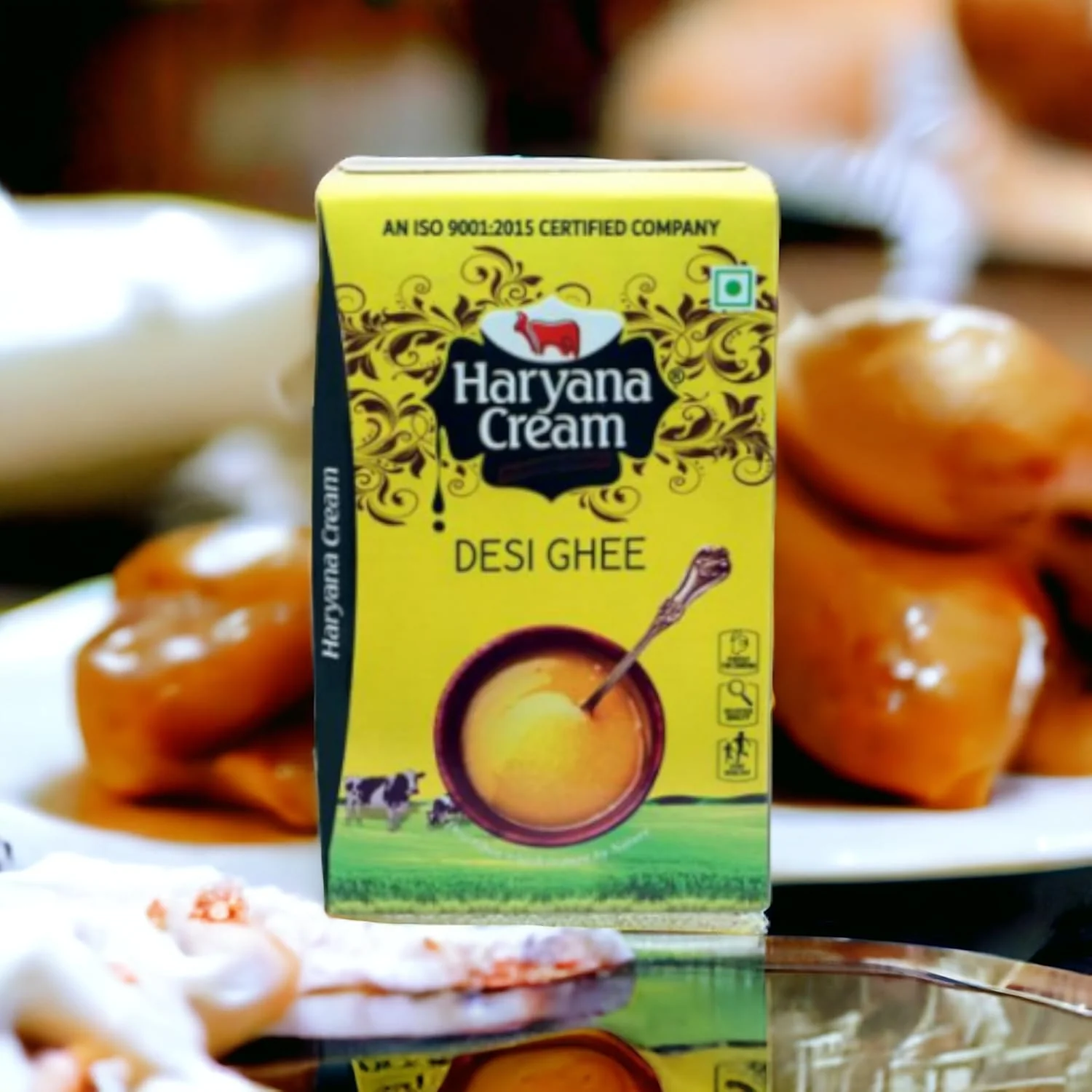 Natural Pure Desi Cow Ghee By Haryanacream | Natural & Healthy Homemade Fresh Ghee Prepared Using Traditional Method Good For Health | (1 Litre) 33.8 Ounce | Box Pack - Image 3