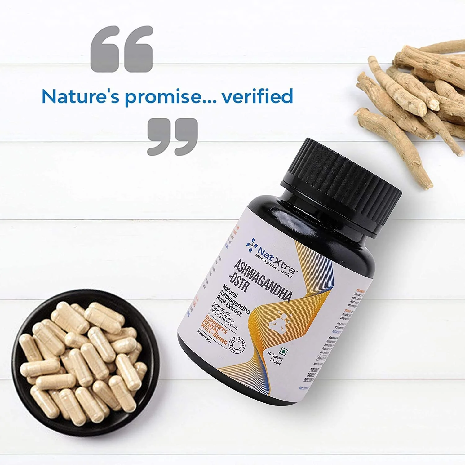 Natxtra Energy - Boosting Supplement Improves Strength & Stamina, Helps Enhance Endurance, Manages Stress, Made With Ashwagandha Root Extract | 60 Capsules 100gm 0.2lbs - Image 4