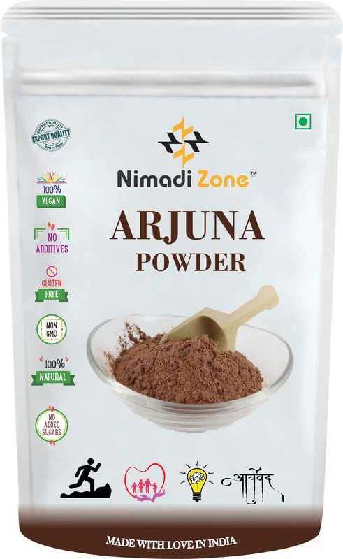 Nimadi Zone Arjuna Powder Arjuna Bark Terminalia Arjuna Chaal Powder For Cholesterol Control | 200gm 0.4lbs
