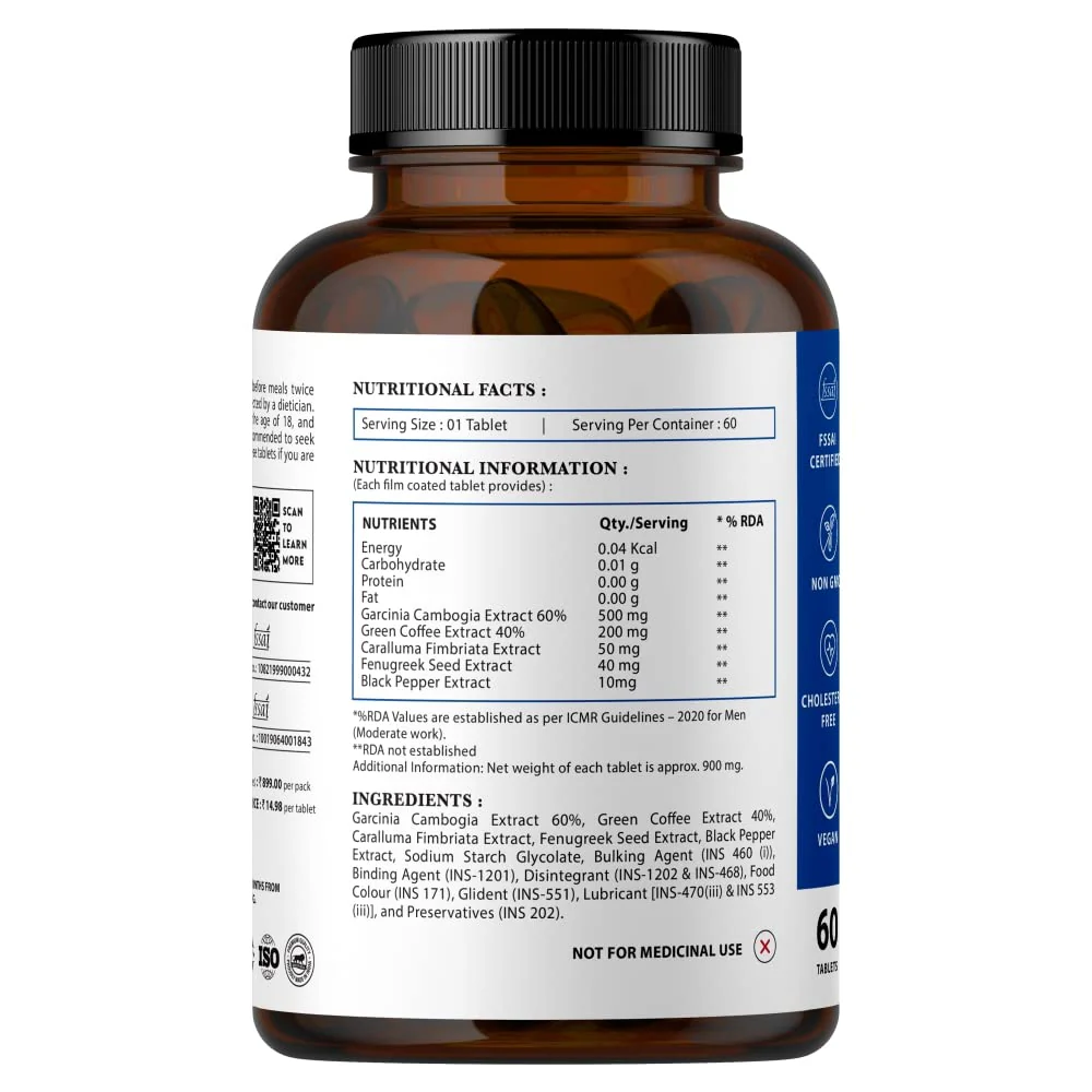 Nirvasa Keto Advanced Tablets For Men & Women With Garcinia Cambogia & Green Coffee Extract Gluten - Free Keto Tablets For Weight Management, Elevating Energy | 60 Tablets 100gm 0.2lbs - Image 2