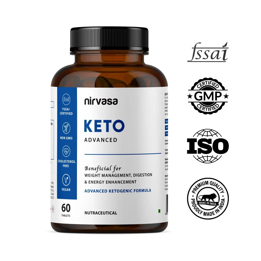Nirvasa Keto Advanced Tablets For Men & Women With Garcinia Cambogia & Green Coffee Extract Gluten - Free Keto Tablets For Weight Management, Elevating Energy | 60 Tablets 100gm 0.2lbs - Image 3