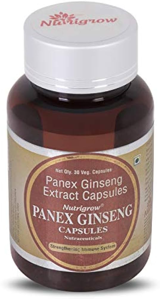 Nutrigrow Panex Ginseng Extract 400mg , Energy Performanc & Stress For Men & Women | 30 Capsules 50gm 0.1lbs Each Pack Of 2 - Image 2