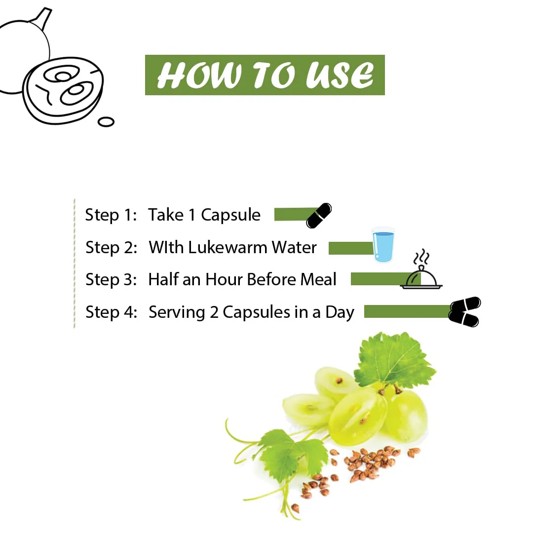 Nutriherbs Organic Grape Seed Extract Capsules 500mg, Potent Antioxidant Supplement For Skin & Hair Health, Anti - Aging Support & Immune Boost | 90 Vegan Capsules 150gm 0.3lbs Each Pack Of 2 - Image 4