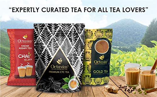 Octavius Premium CTC Assam Tea - Pack Of 5 X 1 Kg, 35.2 Ounce Each | Garden Fresh Extra Strong Assam Tea - Kadak Chai Patti | Medium Caffeine Strong Chai Patti - Image 5