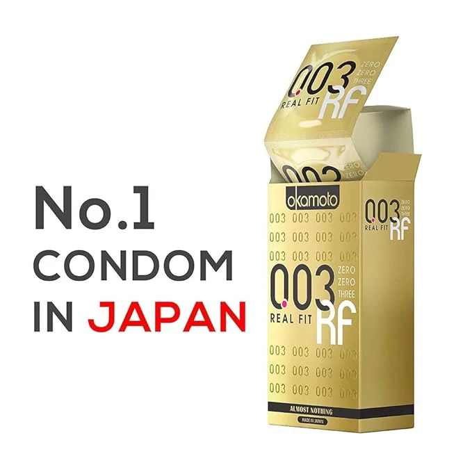 Okamoto Ultra Thin Condoms For Men | Made In Japan | 0.03 Mm Thin | 003 Realfit (Pack Of 2) - Image 2