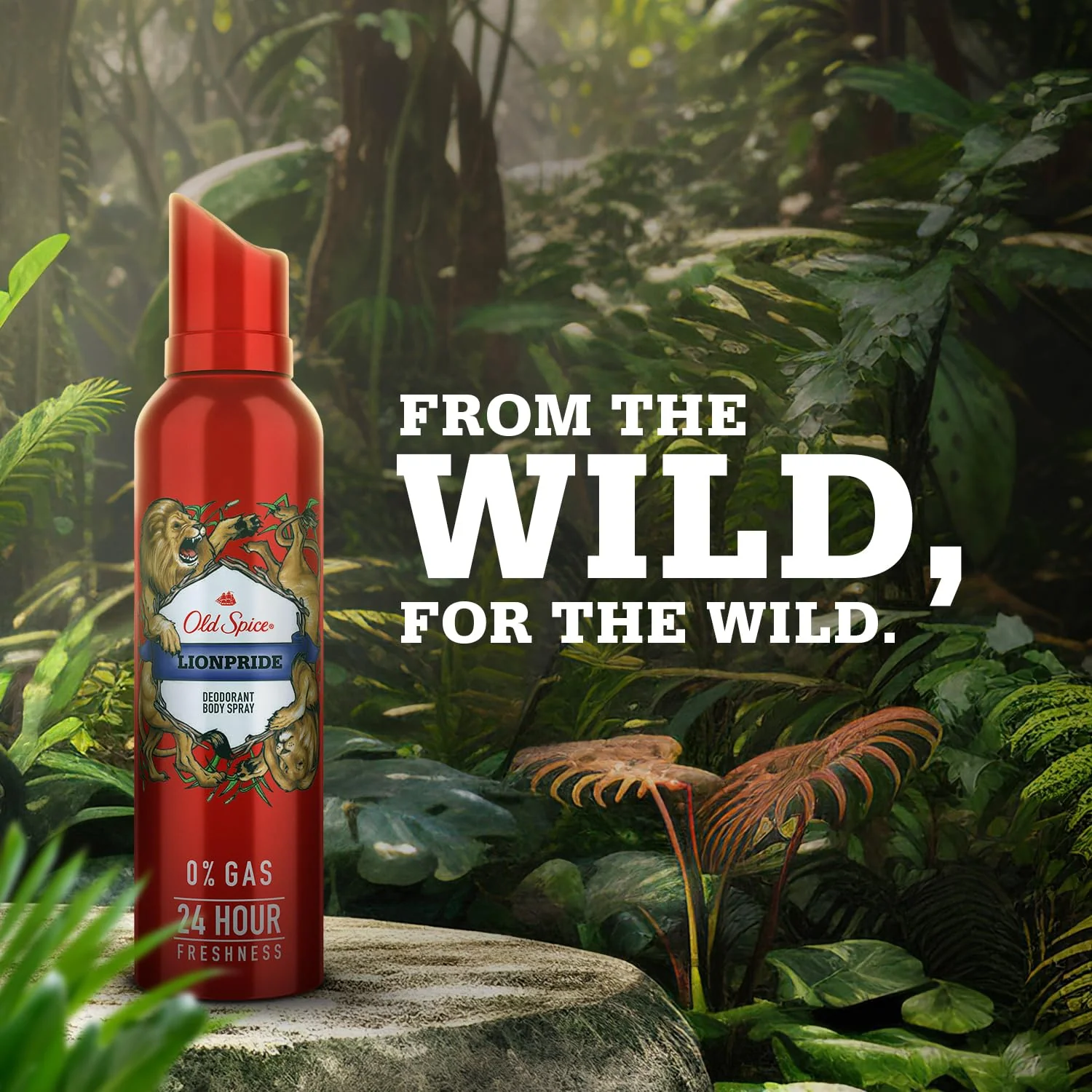 Old Spice Lionpride No Gas 24 Hour Long Lasting Freshness Deodorant Perfume Body Spray For Men 140ml 4.7 Fl.oz. - Image 3