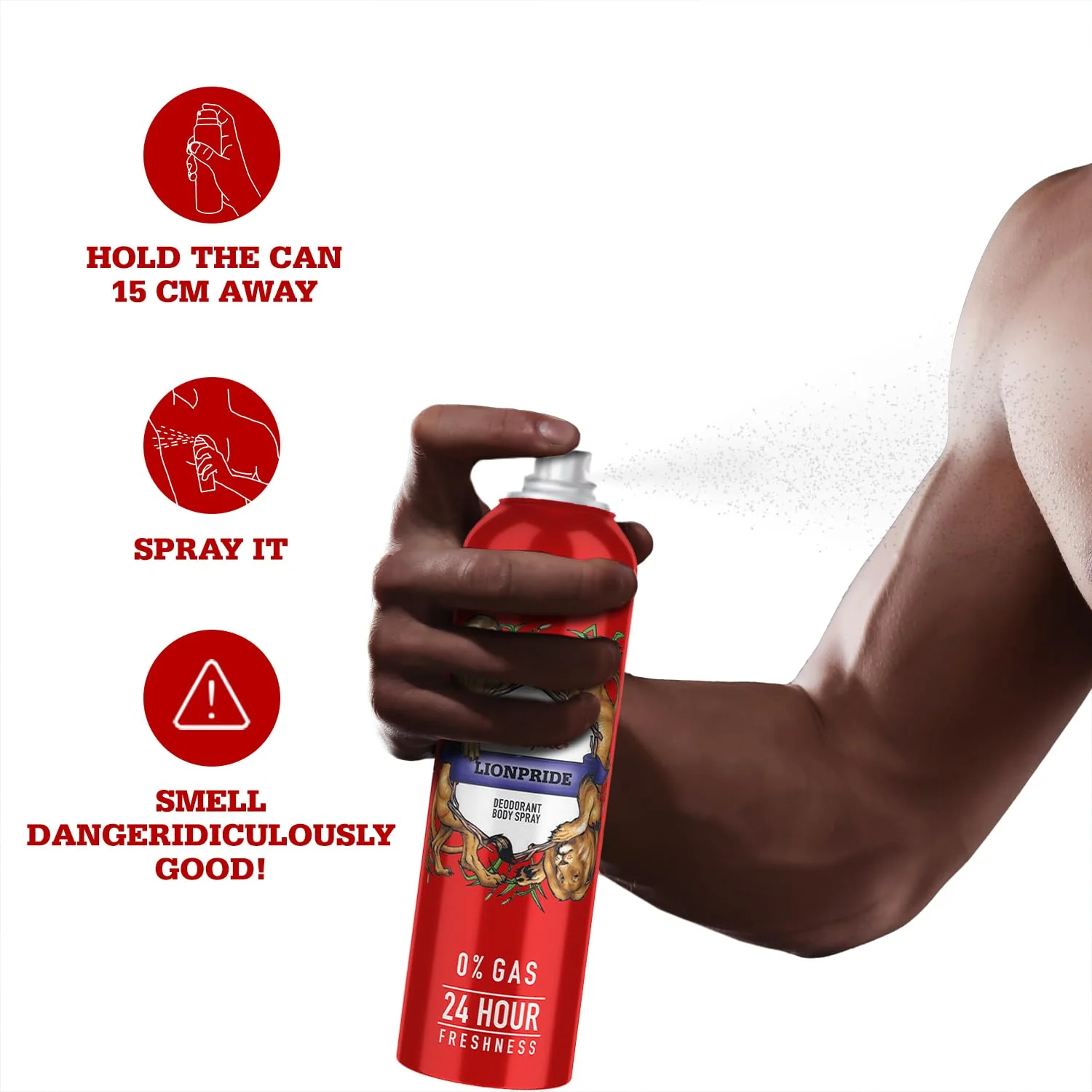 Old Spice Lionpride No Gas 24 Hour Long Lasting Freshness Deodorant Perfume Body Spray For Men 140ml 4.7 Fl.oz. - Image 5