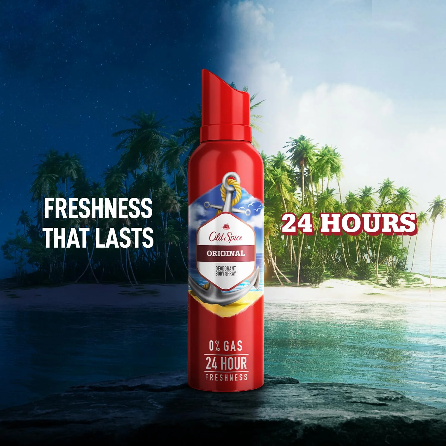 Old Spice Original No Gas 24 Hour Long Lasting Freshness Deodorant Perfume Body Spray For Men 140ml 4.7 Fl.oz. - Image 4