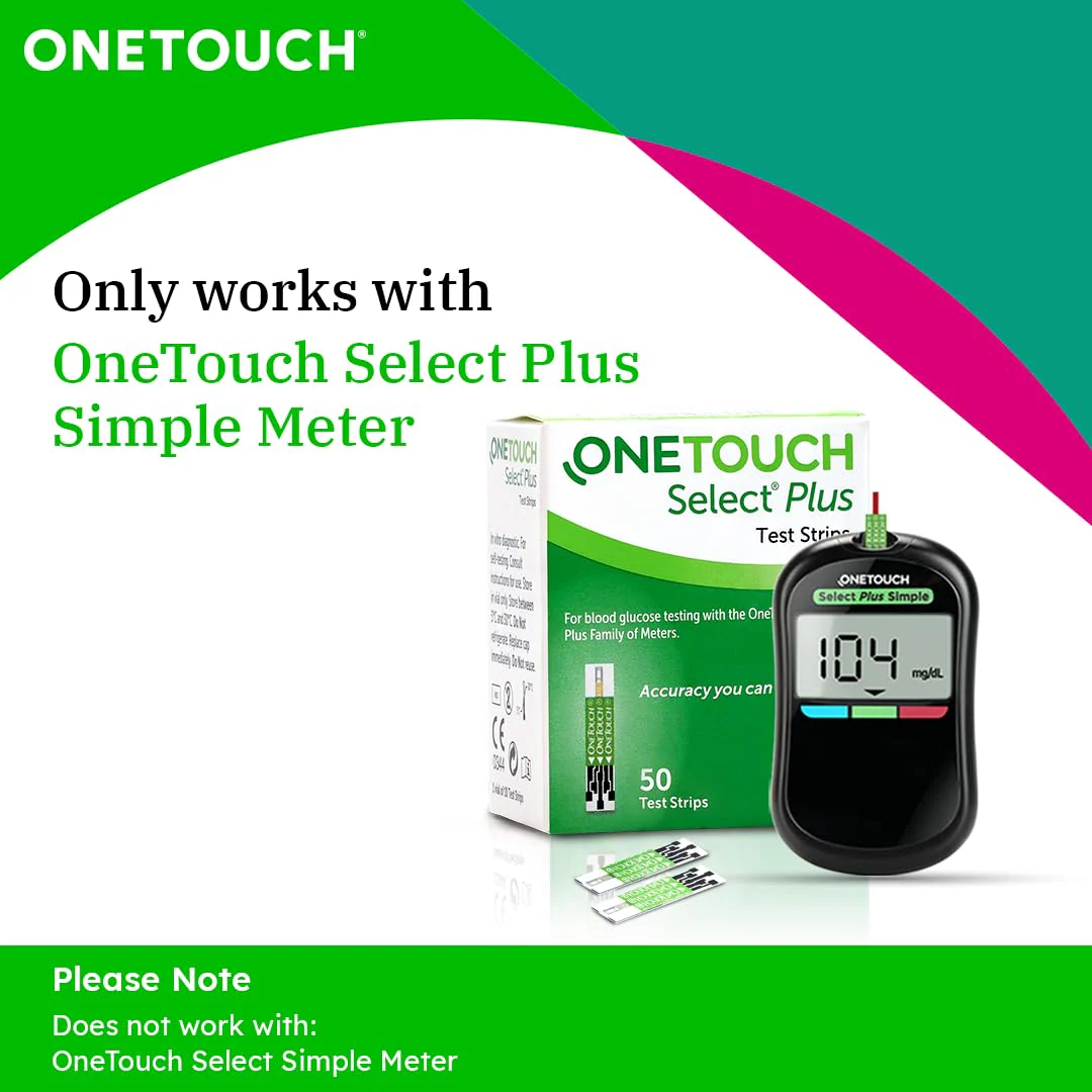 OneTouch Select Plus Test Strips - Pack of 10 Strips | Blood Sugar Test Machine Testing Strips | Global Iconic Brand | For use with OneTouch Select Plus Simple Glucometer - Image 3