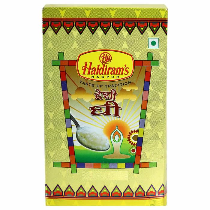 Organic Cow Desi Ghee By Haldiram'S | Great Source Of Healthy & Nutrients Desi Cow Ghee Good For Desserts | (1 Litr) 33.8 Ounce | Tin Pack