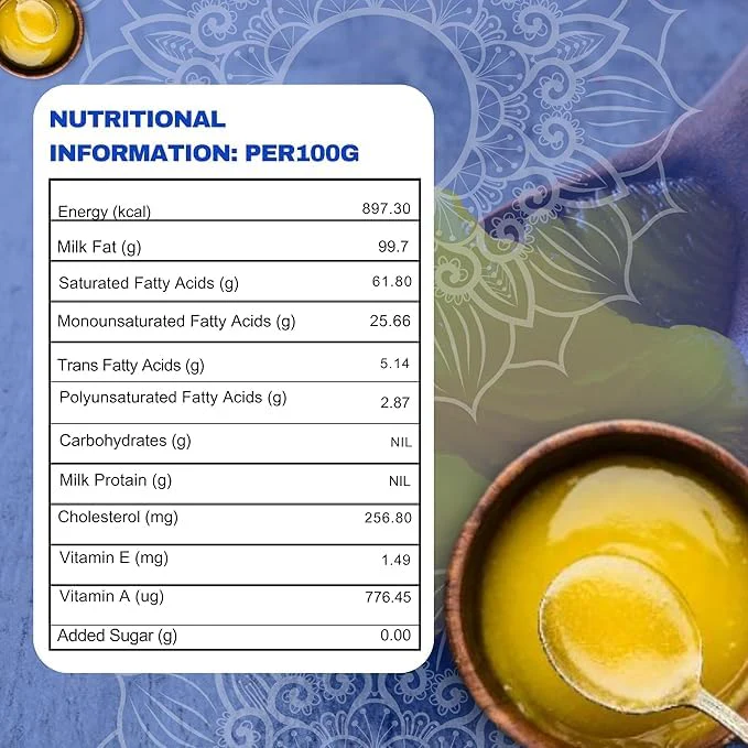 Organic Cow Ghee By New Nandan Gold | Rich Aromatic & Nutritious Indian Cow Ghee Perfect For Overall Health | 4 Litre (1 Litr * 4) 135.2 Ounce | Box Pack - Image 4