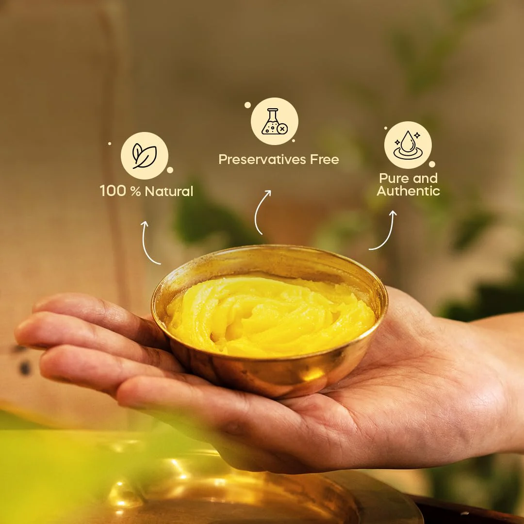 Organic Cow Ghee Original By Himalayan Natives | Highly Nutritious Helps Keep Your Boost Immunity & Energy Desi Cow Ghee | (500ml) 16.9 Ounce | Jar Pack - Image 3