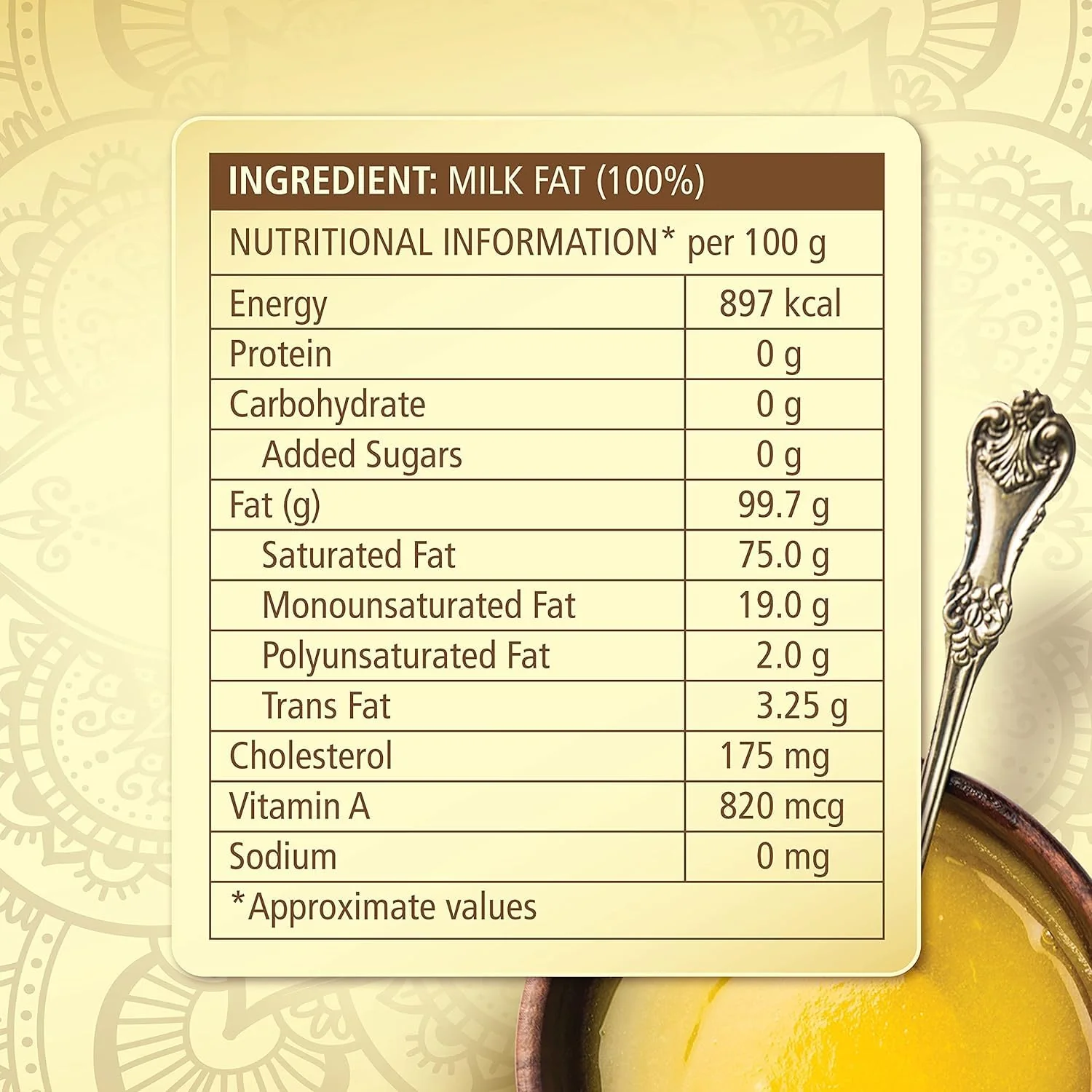 Organic Daanedaar Desi Ghee By Mugdh | Naturally Improves Digestion & Boosts Immunity Desi Ghee Good For Health | (1 Litr) 33.8 Ounce | Box Pack - Image 2