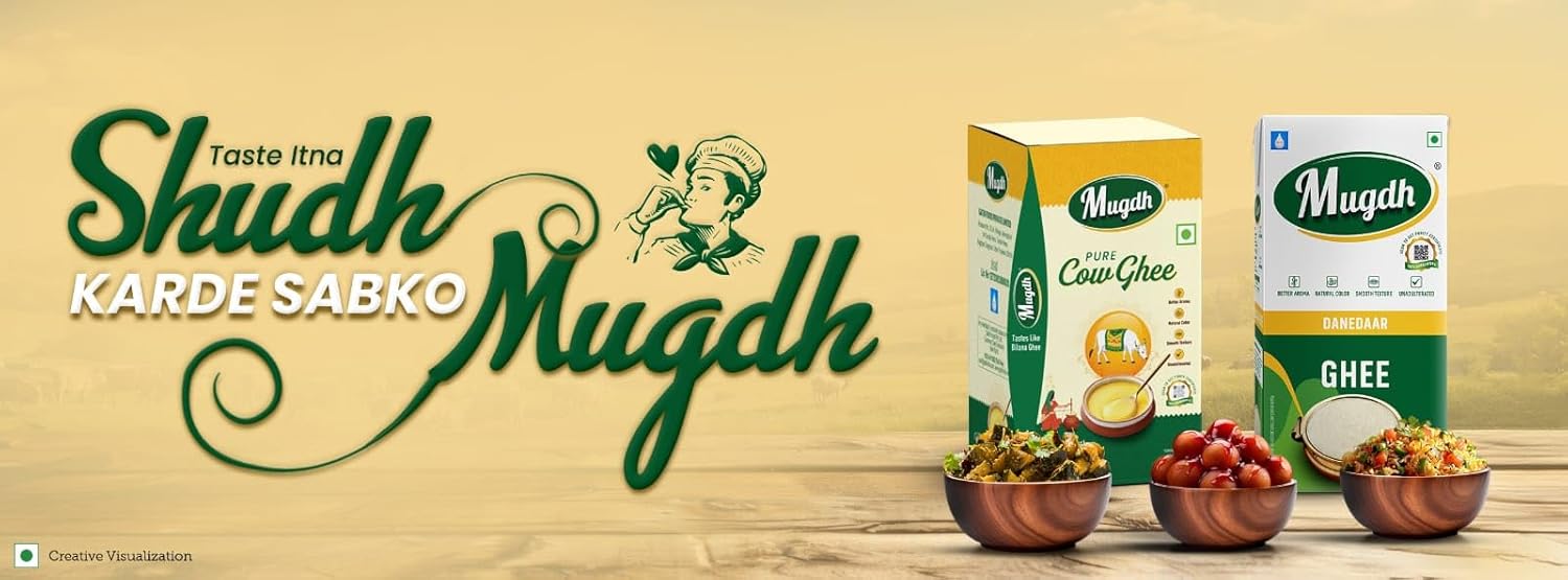Organic Daanedaar Desi Ghee By Mugdh | Naturally Improves Digestion & Boosts Immunity Desi Ghee Good For Health | (1 Litr) 33.8 Ounce | Box Pack - Image 3