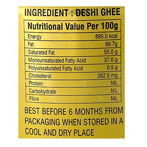 Organic Pure Desi Buffalo Ghee By Sree Ghee | High In Protein Fiber & Nutrients Healthy Desi Ghee Good For Dishes | 400ml (200ml * 2) 13.5 Ounce | Tin Pack - Image 3