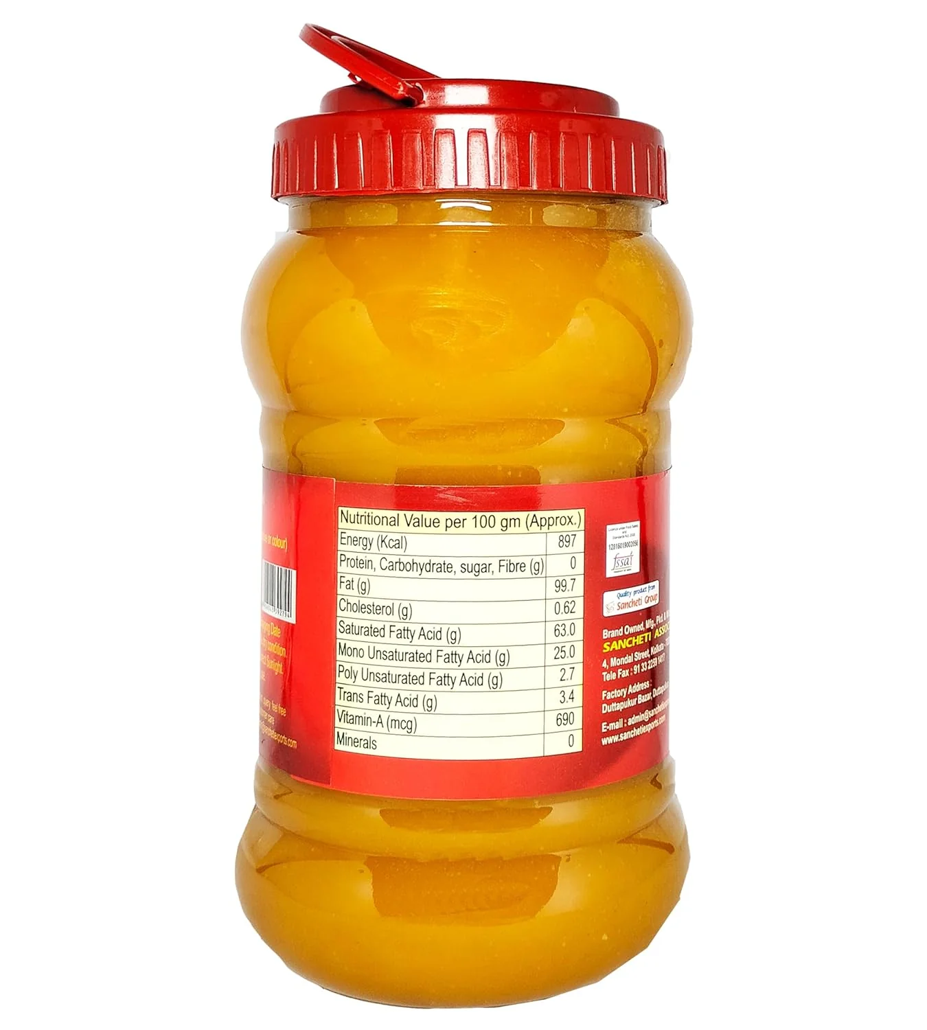 Organic Pure Gawa Ghee By Dadaji | High In Vitamins A, D & Healthy Desi Cow Ghee Good For Boost Immunity | (1 Litre) 33.8 Ounce | Jar Pack - Image 2