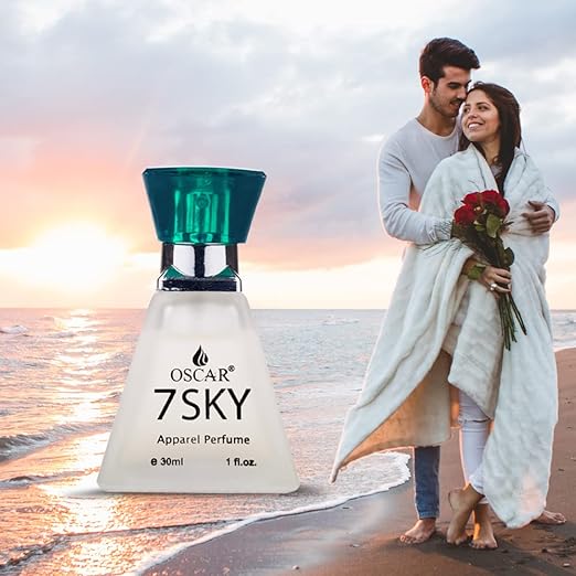 Oscar 7 Sky Feisty Long Lasting Perfume For Men & Women | Aromatic Fougere Fragrance | Everyday Unisex Skin Friendly Perfume Spray | 30ml 1 Fl.oz. - Image 2