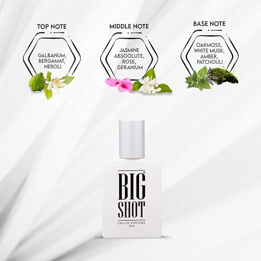 Oscar Big Shot White Long Lasting Perfume | Floral Fragrance | Everyday Use Eau De Perfum For Men | 30ml 1 Fl.oz. - Image 3