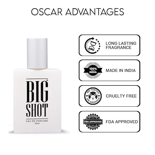 Oscar Big Shot White Long Lasting Perfume | Floral Fragrance | Everyday Use Eau De Perfum For Men | 30ml 1 Fl.oz. - Image 5