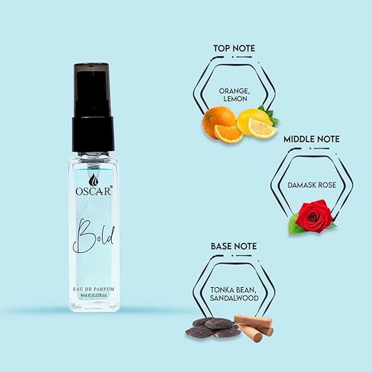 Oscar Blush & Bold Mini Perfumes For Women 8ml 0.2 Fl.oz. Each X2 | Notes Of Sweets & Sandalwood | Long Lasting | Fresh Fragrance | Edp For Women & Girls - Image 5