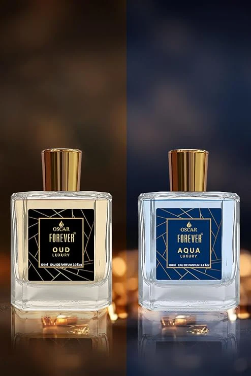 Oscar Forever Aqua & Oud Luxury Gift Set For Unisex 100ml 3.4 Fl.oz. Each X2 | Fresh & Oud Long Lasting Fragrance | Eau De Parfum - Image 2