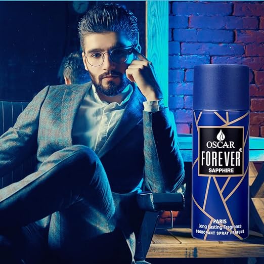 Oscar Forever Sapphire Deodorant For Men | Fougere Oriental Smell Men Deo | Everyday Body Deo For Men |150ml 5 Fl.oz. - Image 3