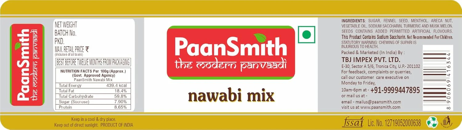Paansmith Nawabi Mix (Mouth Freshner) 200gm, | After Meal Digestive | Jar Pack - Image 3
