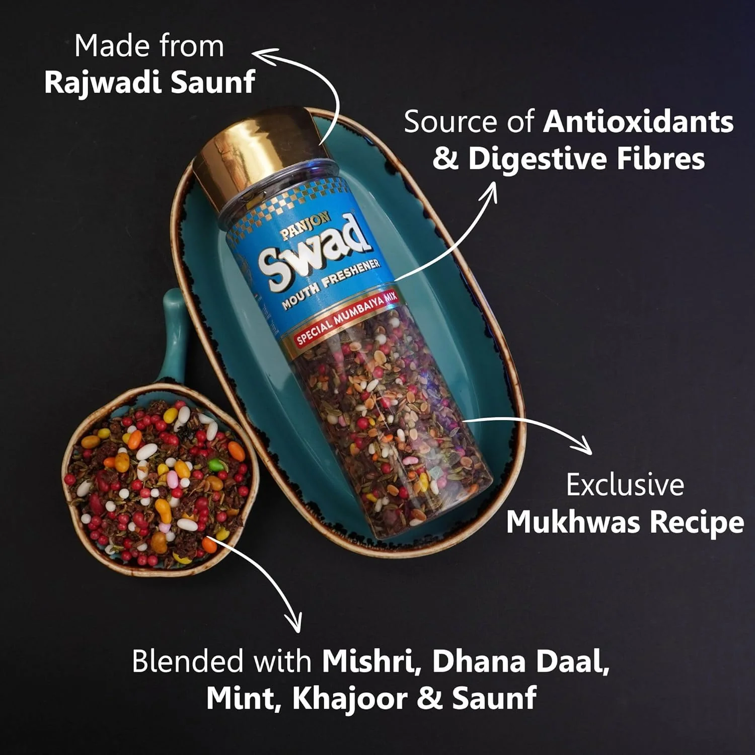 Panjon Swad Mumbaiya Mix Mukhwas 130gm, | Digestive Mouth Freshener - Image 3