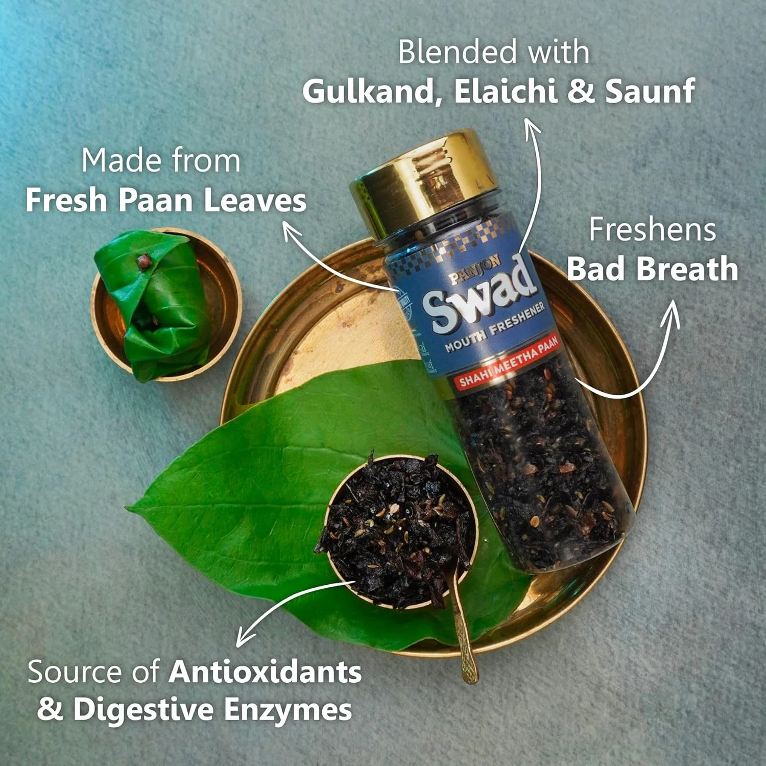 Panjon Swad Shahi Meetha Paan 130gm, | Digestive Mouth Freshener | Jar Pack - Image 2